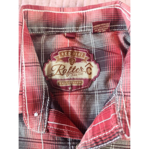 Rafter C Red Dirt Collection Pearl Snap‎ Shirt Mens Medium Lightweight Western - Picture 3 of 7